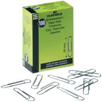 Briefklammer - 50 mm, Metall, verzinkt, Schachtel mit 100...