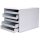 M&M Schubladenbox  lichtgrau 30050909, DIN A4 mit 5 Schubladen