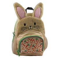 DONAU Kindergartenrucksack Hase Kunstfaser br