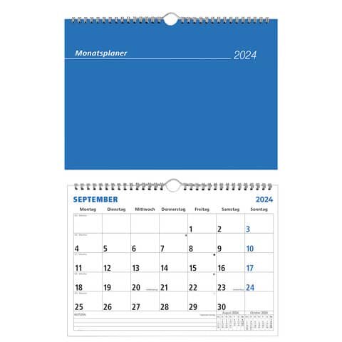 Monatsterminkalender 989 - 29 x 21 cm,  1 Monat / 1 Seite