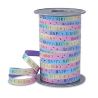 PR&Auml;SENT Geschenkband RAINBOW BIRTHDAY PASTELL...