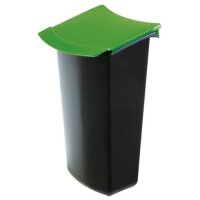 Abfalleinsatz MONDO mit Deckel, 3 Liter, schwarz-grün