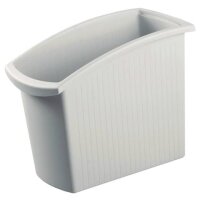 Papierkorb MONDO - 18 Liter, rechteckig, ergonomisch schlank, lichtgrau