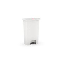 Slim Jim® Step-On-Tretabfallbehälter - 90 L, weiß