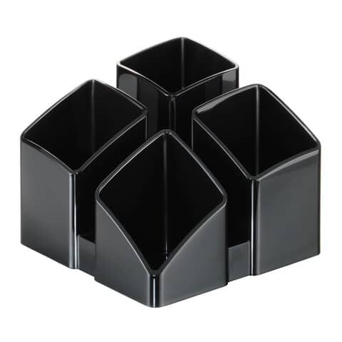HAN Stiftehalter SCALA schwarz Polystyrol 4 Fächer 12,5 x 12,5 x 10,0 cm