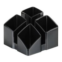 Schreibtisch-Köcher SCALA - 4 Fächern, schwarz