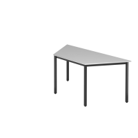 Trapeztisch 160x69cm Grau/Schwarz, trapezf.