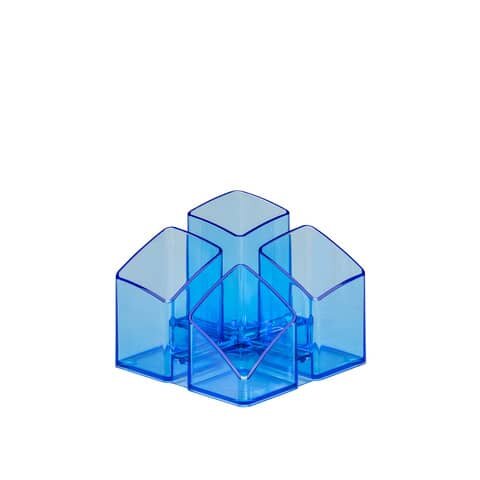 HAN Stiftehalter SCALA blau-transparent Polystyrol 4 Fächer 12,5 x 12,5 x 10,0 cm