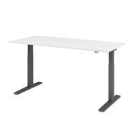 Sitz-Steh-Schreibtisch el. 180x80cm Wei&szlig
