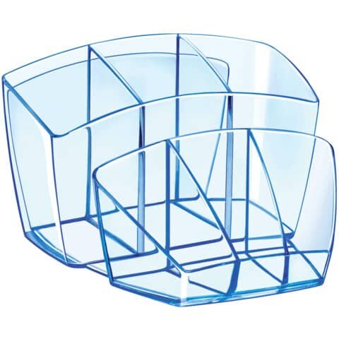 cep Stiftehalter Ice Blue blau-transparent Polystyrol 6 Fächer 14,3 x 15,8 x 9,3 cm