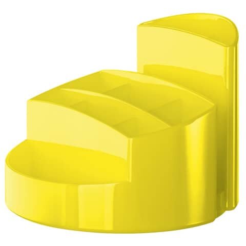HAN Stiftehalter RONDO NEW COLOURS gelb Kunststoff 9 Fächer 14,0 x 14,0 x 10,9 cm