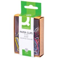 B&uuml;roklammern - 32 mm glatt, farbig sortiert, 75...