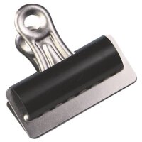 Briefklemmer - 75 mm, Klemmvolumen 20 mm, schwarz, 10...