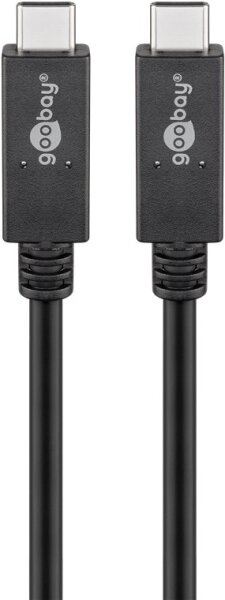USB-C™-Kabel USB 3.2 Gen 2x2, USB-PD, 5 A, 1 m, schwarz