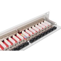 DIGITUS Patchpanel 1HE 24-Port Cat6a geschirmt lichtgrau 4