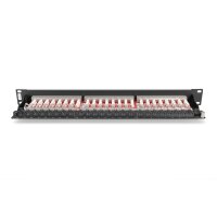 DIGITUS Patchpanel 1HE 24-Port Cat6a geschirmt schwarz 3