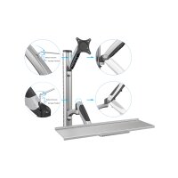 DIGITUS WAH 17"-27" 1TFT        2Gelenke    silber