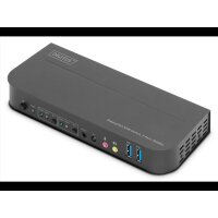 DIGITUS KVM Switch, 2-Port, 4K60Hz, 2xDP in, 1xDP/HDMI out 1