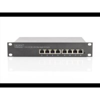 DIGITUS Switch 8-Port  Gigabit 10" 80W PoE Unmanaged sc