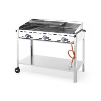 Grillsystem Green Fire 3 Brenner, HENDI, Profi Line, 17,4kW, 1078x612x(H)825mm