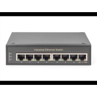 DIGITUS Switch Ind. 8-Port  Gigabit         Unmanaged schwar