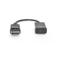 DIGITUS DisplayPort Adapter DPort -> HDMI St/Bu 0,2m akti