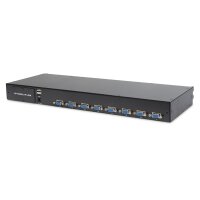 DIGITUS Konsole 19" 1HE TFT dt.Layout  8Port Touchpad s