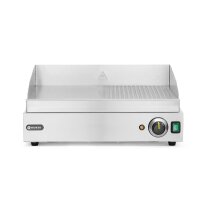 Grillplatte, HENDI, Profi Line, 1/2 glatt, 1/2 gerillt, 230V/2400W, 550x435x(H)245mm