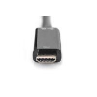 DIGITUS Adapter HDMI A -> DisplayPort St/Bu 4K 0,2m schwa