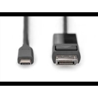 DIGITUS USB Kabel Typ C --> DisplayPort Bidirektional 8K 