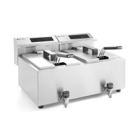 Friteuse Profi Line digital- mit Ablasshahn 2 x 8 l, HENDI, Profi Line, 16L, 230V/7000W, 605x515x(H)350mm