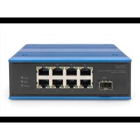 DIGITUS Switch Ind. 8-Port  10/100      PoE Unmanaged blau 3
