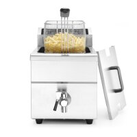 Induktionsfritteuse mit Ablasshahn - 8 l,