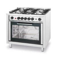 Gasherd - 5 Kochfelder mit Elektroofen, HENDI, Kitchen...