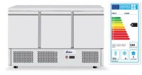 Kühltisch, dreitürig Kitchen Line 380L, Arktic, 230V/220W, 1375x700x(H)890mm