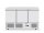 Kühltisch, dreitürig Kitchen Line 380L, Arktic, 230V/220W, 1375x700x(H)890mm