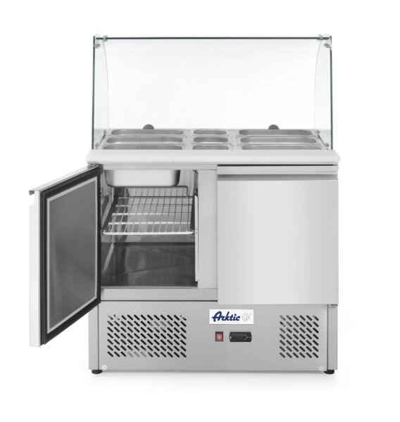 Kühltisch, zweitürig mit Glasdisplay 300L, Arktic, 230V/310W, 912x702x(H)1330mm