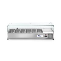 Aufsatz-Kühlvitrine Gastronorm 1/3, Arktic, 4x GN 1/3, 230V/180W, 1208x400x(H)456mm