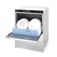 Geschirrspüler 50x50 - elektromechanische Steuerung, HENDI, mit Laugen- + Spülmittelpumpe, 400V/6600W, 570x600x(H)830mm