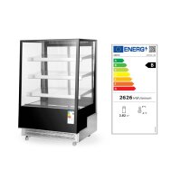 Kühlvitrine mit 3 geneigten Regalen, Arktic, 650L, 230V/490W, 1200x833x(H)1460mm