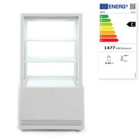 Aufsatz-Kühlvitrine 58 Liter, Arktic, Weiß, 230V/170W, 452x406x(H)830mm