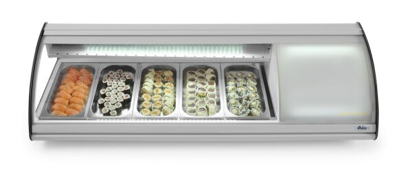 Sushi-Display 5x GN 1/3, Arktic, 230V/160W, 1307x445x(H)327mm