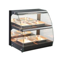 Warmhaltevitrine mit Quarzheizung, 2 Regalböden, HENDI, 230V/560W, 650x485x(H)630mm