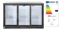 Kühlschrank mit drei Schiebetüren an der Bar, Arktic, 254L, Schwarz, 220-240V/160W, 1350x520x(H)865mm