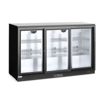 Kühlschrank mit drei Schiebetüren an der Bar, Arktic, 254L, Schwarz, 220-240V/160W, 1350x520x(H)865mm