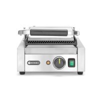 Kontaktgrill - Einzelversion, HENDI, oben und unten gerillt, 230V/1800W, 310x426x(H)510mm