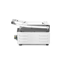 Kontaktgrill - Einzelversion, HENDI, oben gerillt, unten glatt, 230V/1800W, 310x400x(H)210mm