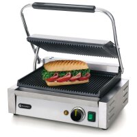 Kontaktgrill - Panini, HENDI, oben und unten gerillt, 230V/2200W, 432x396x(H)214mm