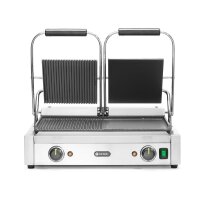 Kontaktgrill - Doppelversion, HENDI, halb glatt, halb...