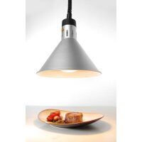 Höhenverstellbare Wärmelampe, konisch, HENDI, Silber, 230V/250W, ⌀275x(H)250mm
